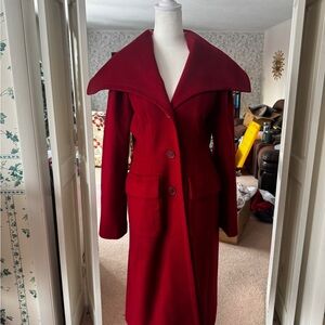 BCBGMaxAzria Bold Red Trench Coat